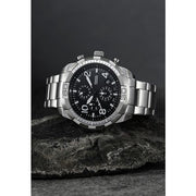  Shop Authentic Fossil Bronson Chronograph Black Dial Silver Steel Strap Watch for Men - FS5710 - Luxxuri