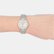  Shop Authentic Armani Exchange Lola Analog White Dial Silver Mesh Strap Watch For Women - AX5537 - Luxxuri