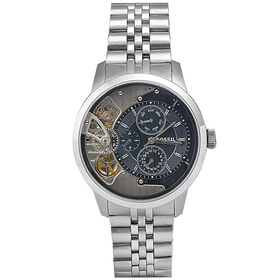  Shop Authentic Fossil Townsman Multifunction Black Dial Silver Steel Strap Watch for Men - ME1135 - Luxxuri