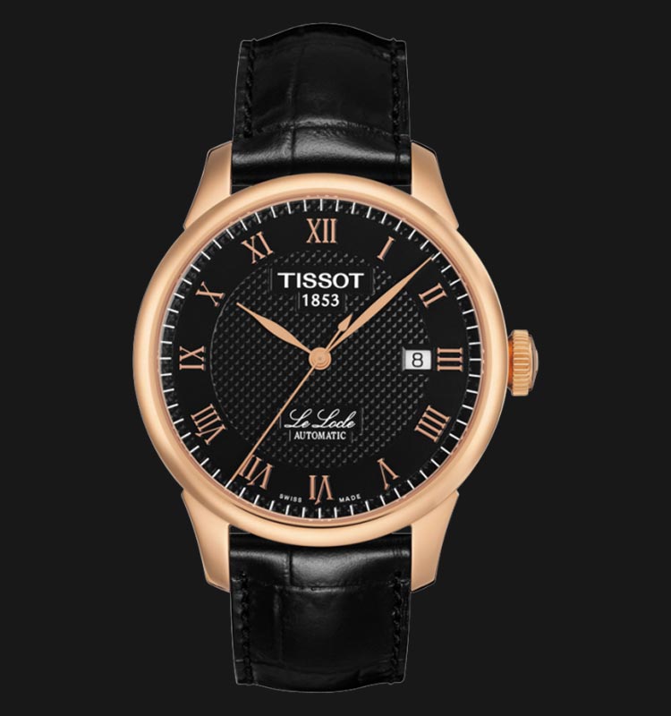  Shop Authentic Tissot T Classic Le Locle Automatic Black Dial Black Leather Strap Watch For Men - T41.5.423.53 - Luxxuri