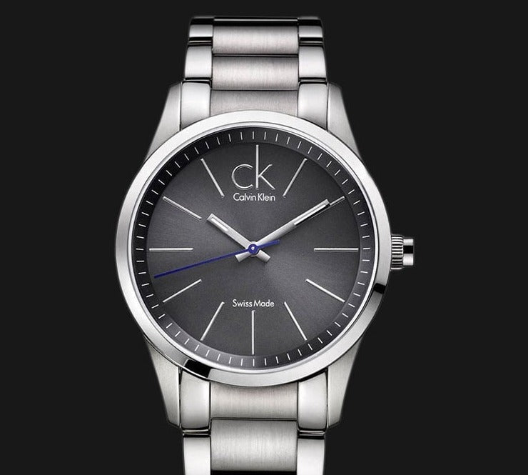  Shop Authentic Calvin Klein Bold Grey Dial Silver Steel Strap Watch for Men - K2241107 - Luxxuri