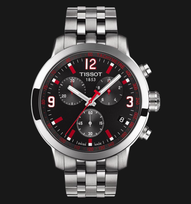  Shop Authentic Tissot PRC 200 Asian Games Special Edition Black Dial Silver Steel Strap Watch For Men - T055.417.11.057.01 - Luxxuri