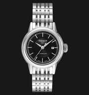  Shop Authentic Tissot Carson Automatic Black Dial Silver Steel Strap Watch For Women - T085.207.11.051.00 - Luxxuri