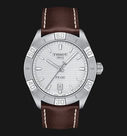  Shop Authentic Tissot PR 100 Sport Silver Dial Brown Leather Strap Watch For Men - T101.610.16.031.00 - Luxxuri