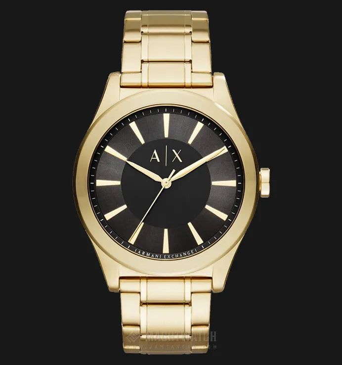  Shop Authentic Armani Exchange Nico Analog Black Dial Gold Steel Strap Watch For Men - AX2328 - Luxxuri