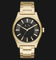  Shop Authentic Armani Exchange Nico Analog Black Dial Gold Steel Strap Watch For Men - AX2328 - Luxxuri