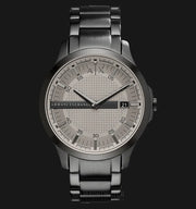  Shop Authentic Armani Exchange Hampton Chronograph Grey Dial Grey Steel Strap Watch For Men - AX2194 - Luxxuri
