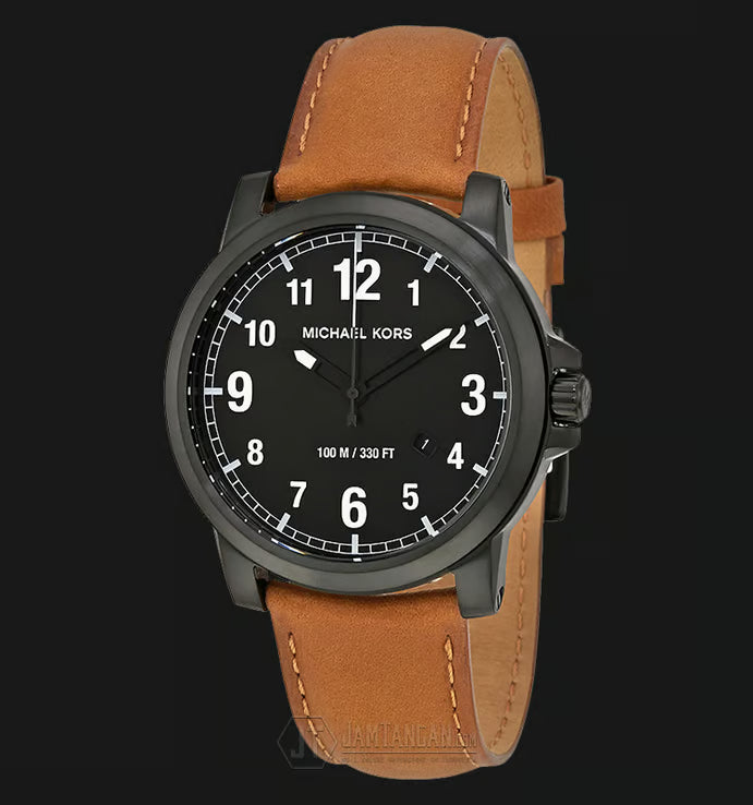  Shop Authentic Michael Kors Paxton Analog Black Dial Brown Rubber Strap Watch For Men - MK8502 - Luxxuri