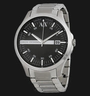  Shop Authentic Armani Exchange Hampton Chronograph Black Dial Silver Steel Strap Watch For Men - AX2103 - Luxxuri