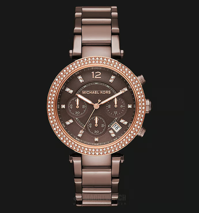  Shop Authentic Michael Kors Parker Analog Quartz Brown Dial Brown Steel Strap Watch For Women - MK6378 - Luxxuri