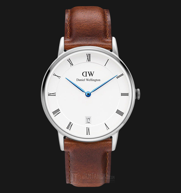  Shop Authentic Daniel Wellington Dapper St Mawes White Dial Brown Leather Strap Watch For Women - DW00100095 - Luxxuri