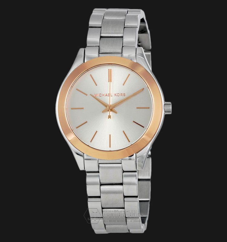  Shop Authentic Michael Kors Mini Slim Runway Silver Dial Silver Steel Strap Watch for Women - MK3514 - Luxxuri