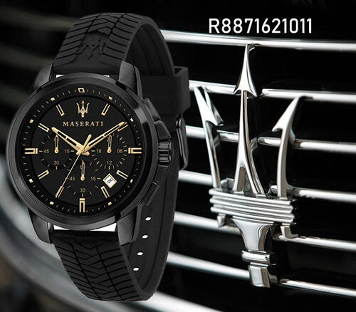  Shop Authentic Maserati Successo Black Dial Black Rubber Strap Watch For Men - R8871621011 - Luxxuri