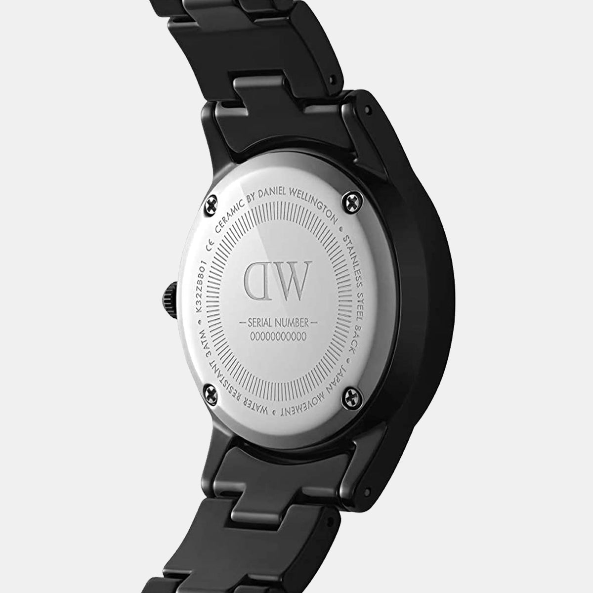  Shop Authentic Daniel Wellington Iconic Link Ceramic Black Dial Black Steel Strap Watch For Women - DW00100414 - Luxxuri