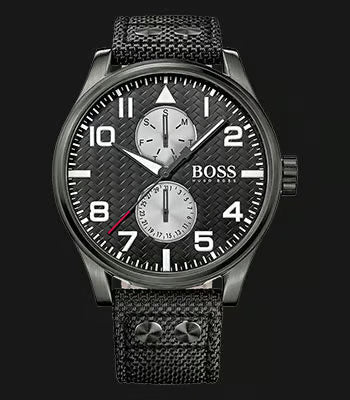  Shop Authentic Hugo Boss Aeroliner Maxx Quartz Black Dial Black Nylon Strap Watch For Men - HB1513086 - Luxxuri