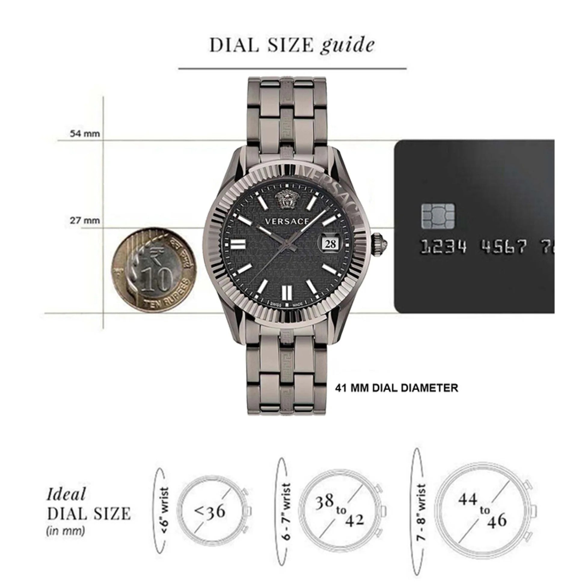  Shop Authentic Versace Greca Time Quartz Black Dial Grey Steel Strap Watch for Men  - VE3K00622 - Luxxuri