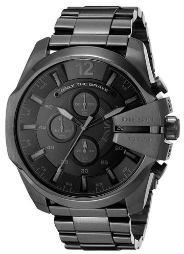  Shop Authentic Diesel Mega Chief Chronograph Black Dial Black Stainless Steel Watch For Men - DZ4355 - Luxxuri