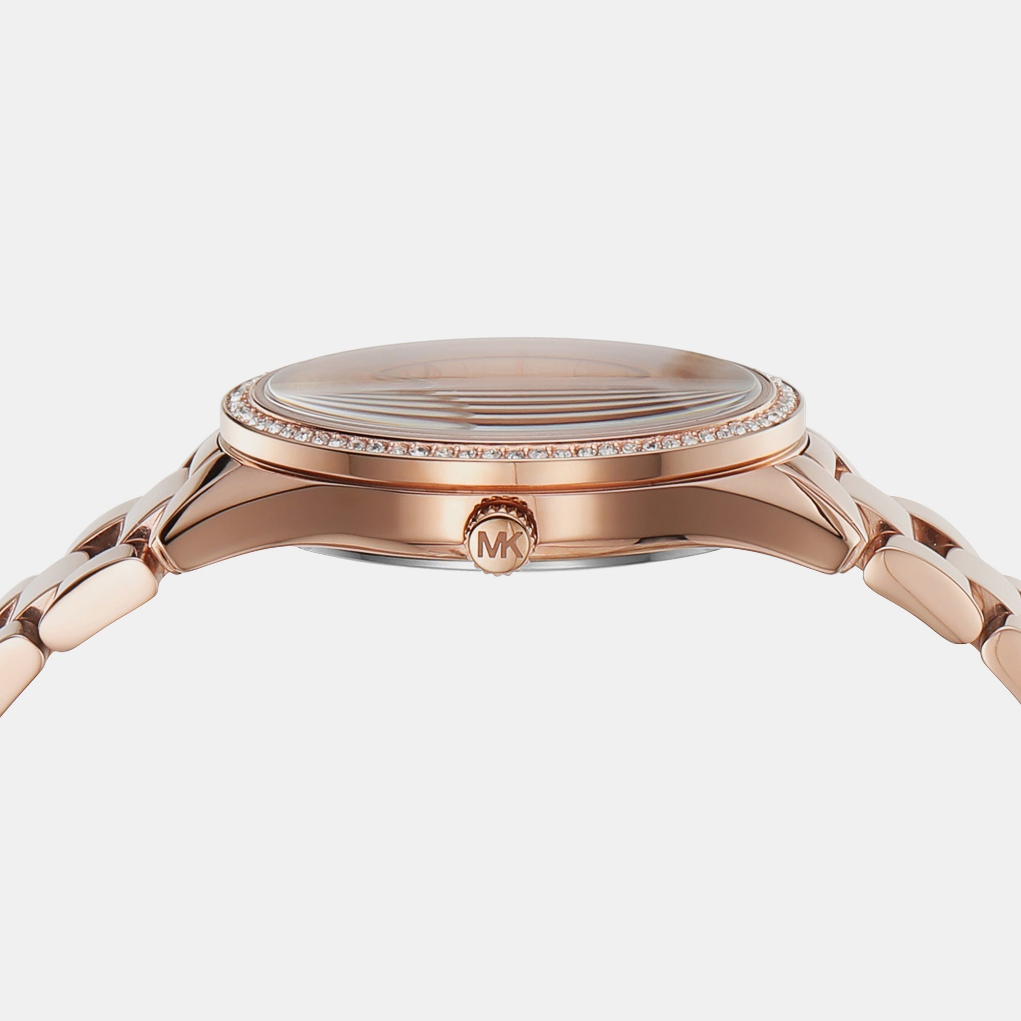  Shop Authentic Michael Kors Lauryn Three-Hand Crystals Rose Gold Dial Rose Gold Steel Strap Watch for Women - MK4736 - Luxxuri