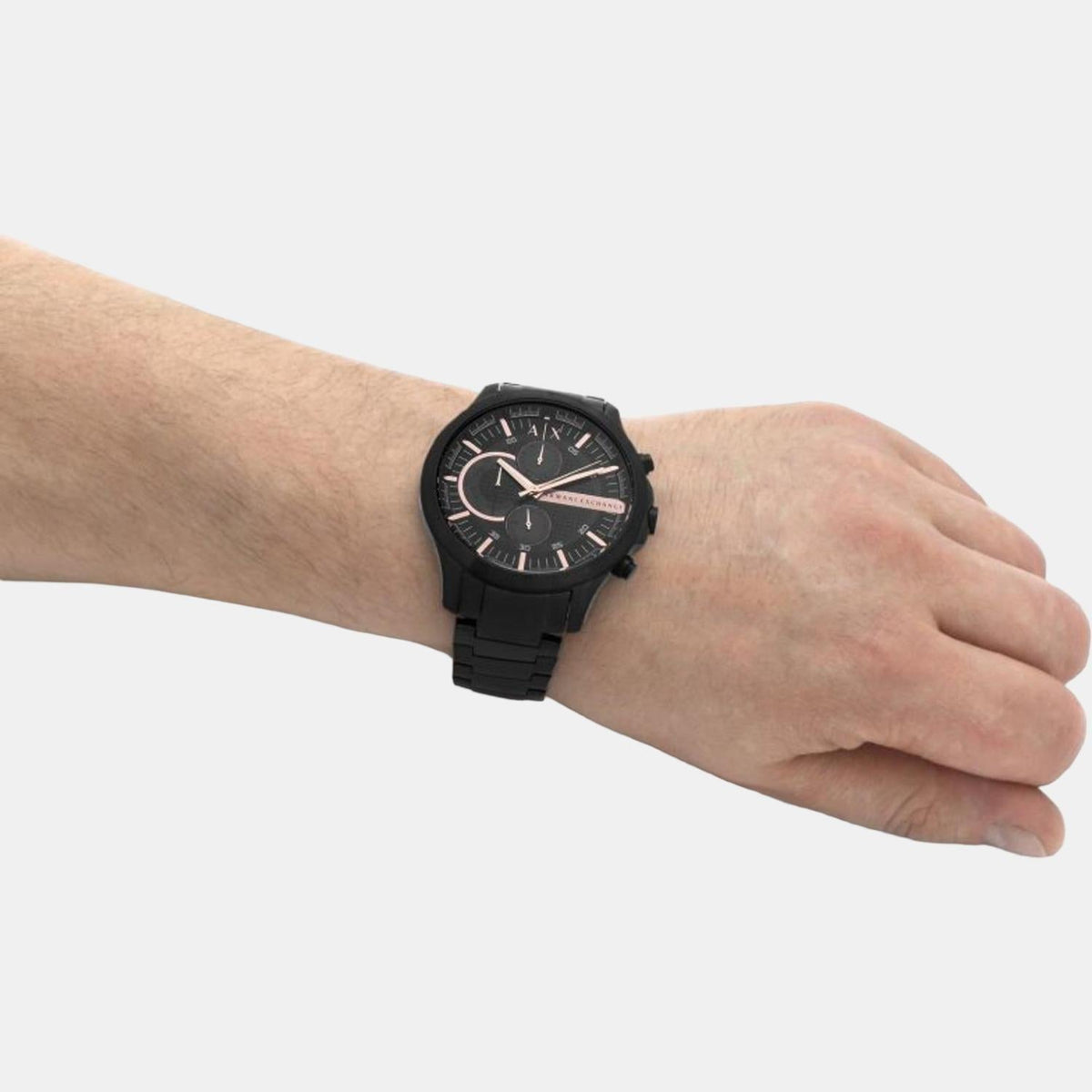 Shop Authentic Armani Exchange Chronograph Black Dial Black Steel Strap Watch For Men - AX2429 - Luxxuri