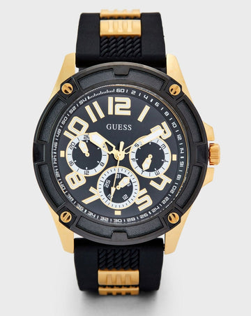  Shop Authentic Guess Delta Black Dial Black Rubber Strap Watch for Men - GW0051G2 - Luxxuri