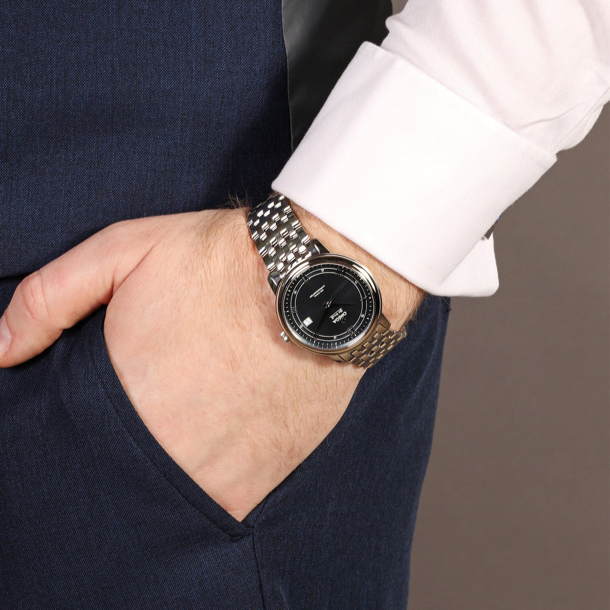  Shop Authentic Omega De Ville Prestige Co-Axial Blue Dial Silver Steel Strap Watch for Men - 424.10.40.20.03.002 - Luxxuri