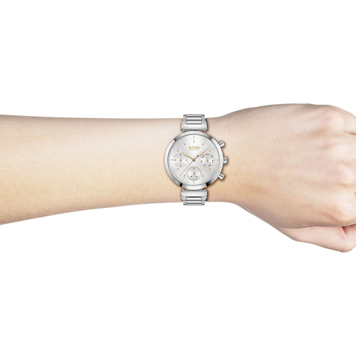  Shop Authentic Hugo Boss Flawless Silver Dial Silver Steel Strap Watch for Women - 1502530 - Luxxuri