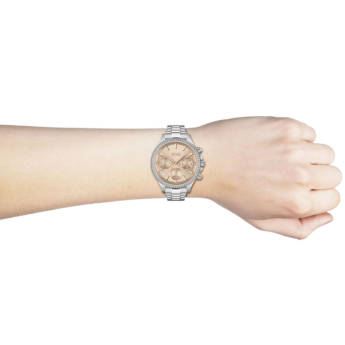  Shop Authentic Hugo Boss Hera Rose Pink Dial Silver Steel Strap Watch for Women - 1502565 - Luxxuri