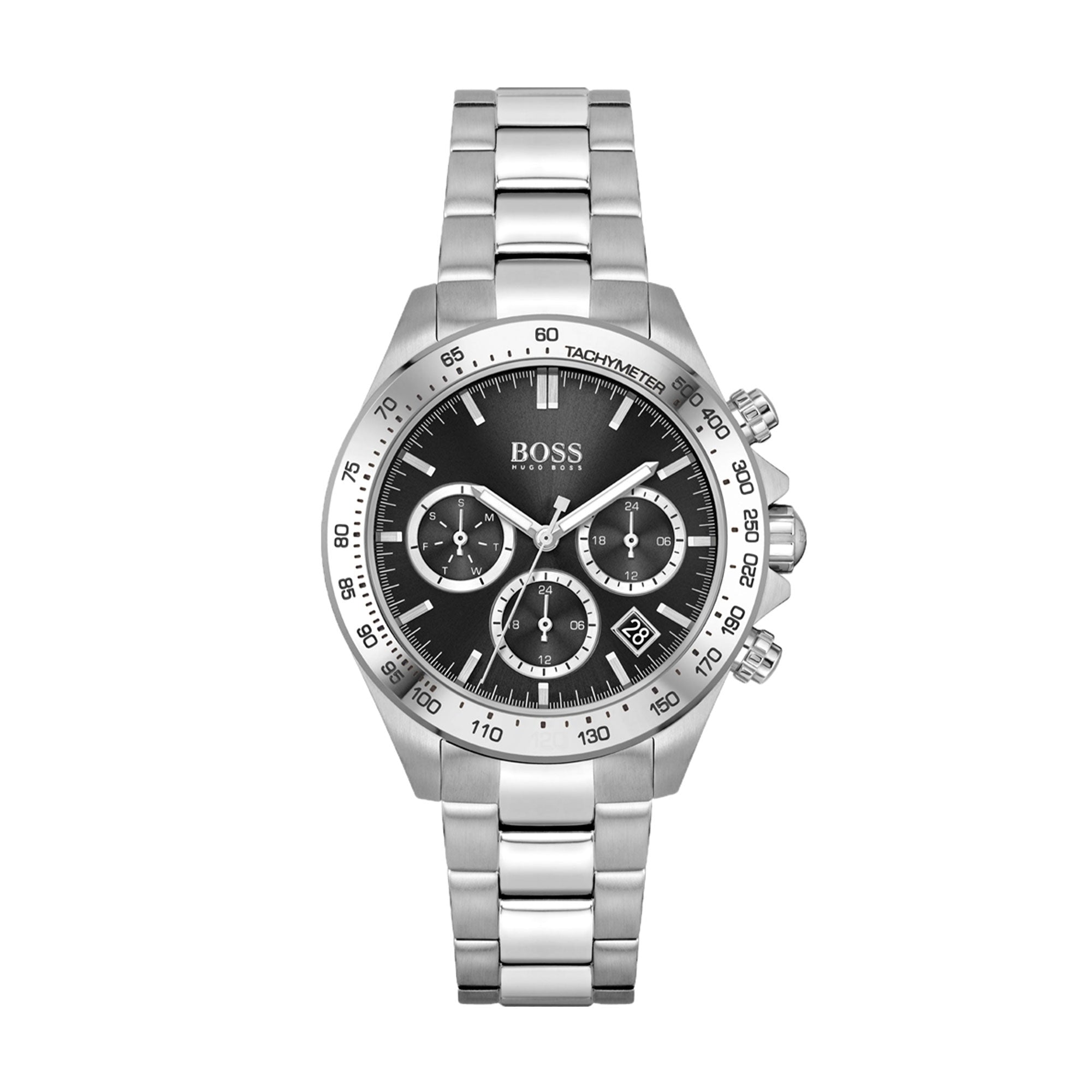  Shop Authentic Hugo Boss Ikon Black Dial Silver Steel Strap Watch for Men - 1512965 - Luxxuri