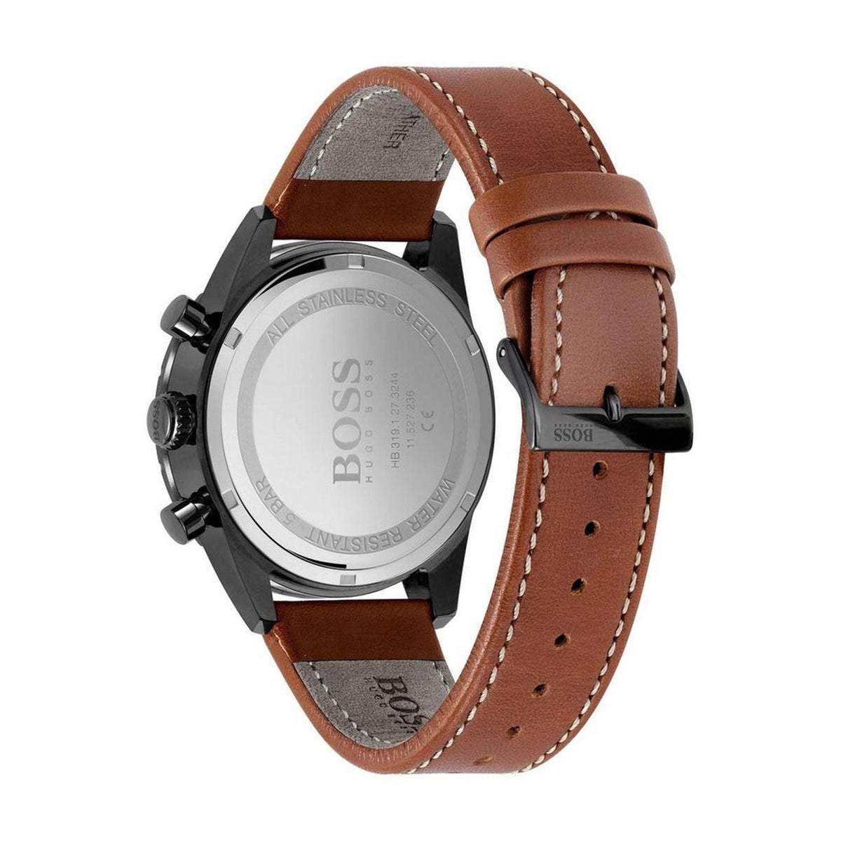  Shop Authentic Hugo Boss Pilot Black Dial Brown Leather Strap Watch for Men - 1513851 - Luxxuri