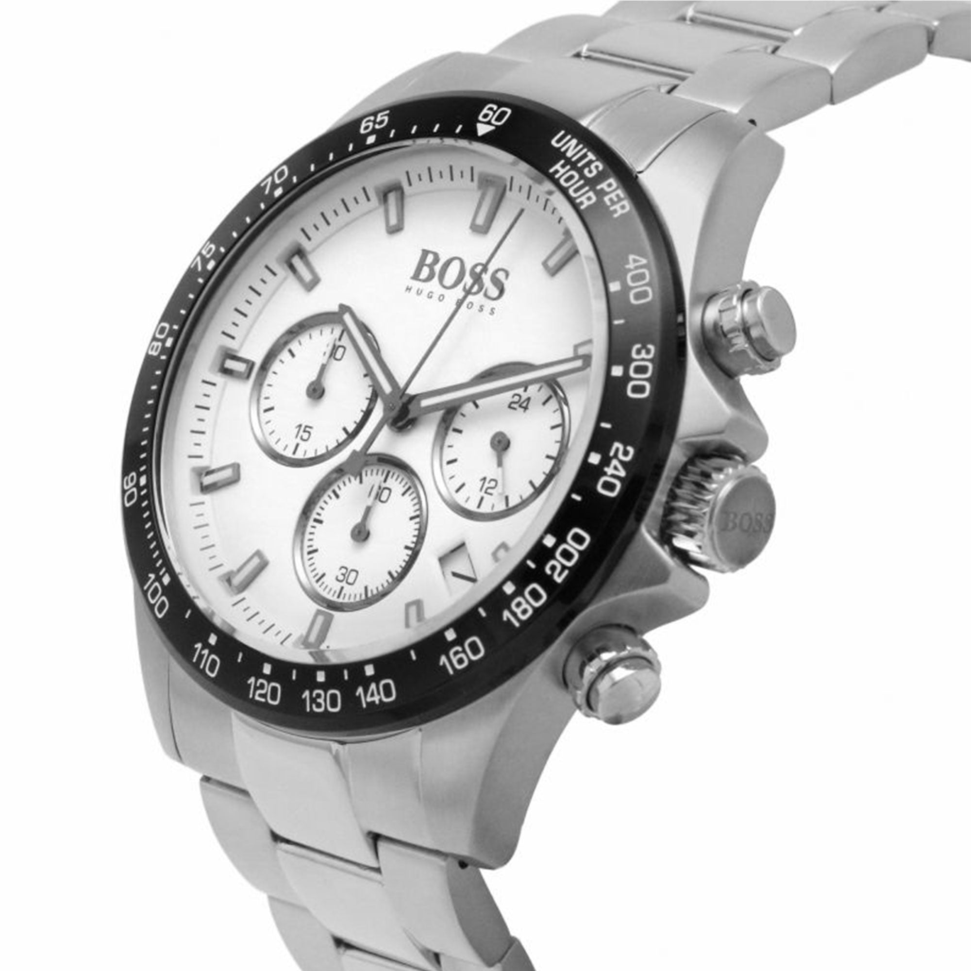  Shop Authentic Hugo Boss Hero Chronograph White Dial Silver Steel Strap Watch for Men - 1513875 - Luxxuri