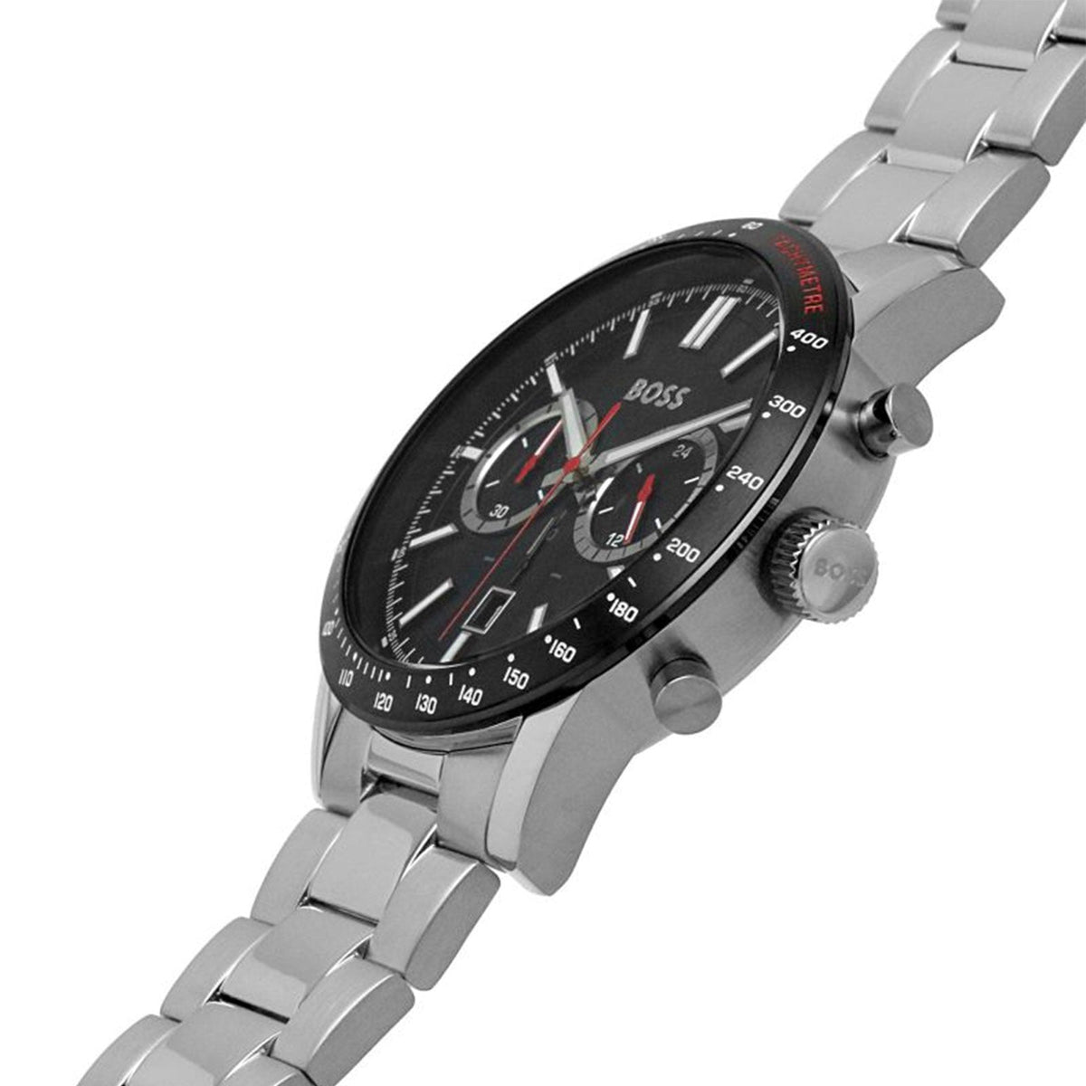  Shop Authentic Hugo Boss Rafale Chronograph Black Dial Silver Steel Strap Watch for Men - 1513509 - Luxxuri
