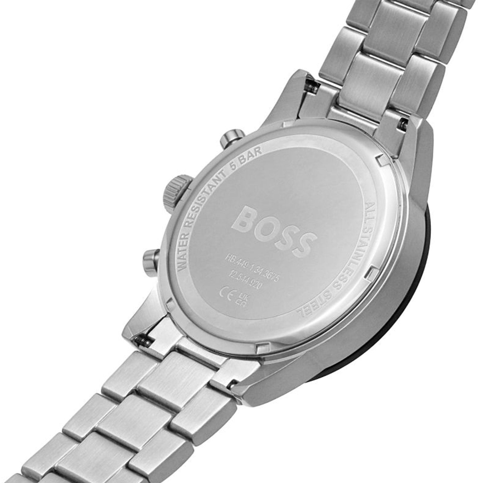  Shop Authentic Hugo Boss Allure Chronograph Black Dial Silver Steel Strap Watch for Men - 1513922 - Luxxuri
