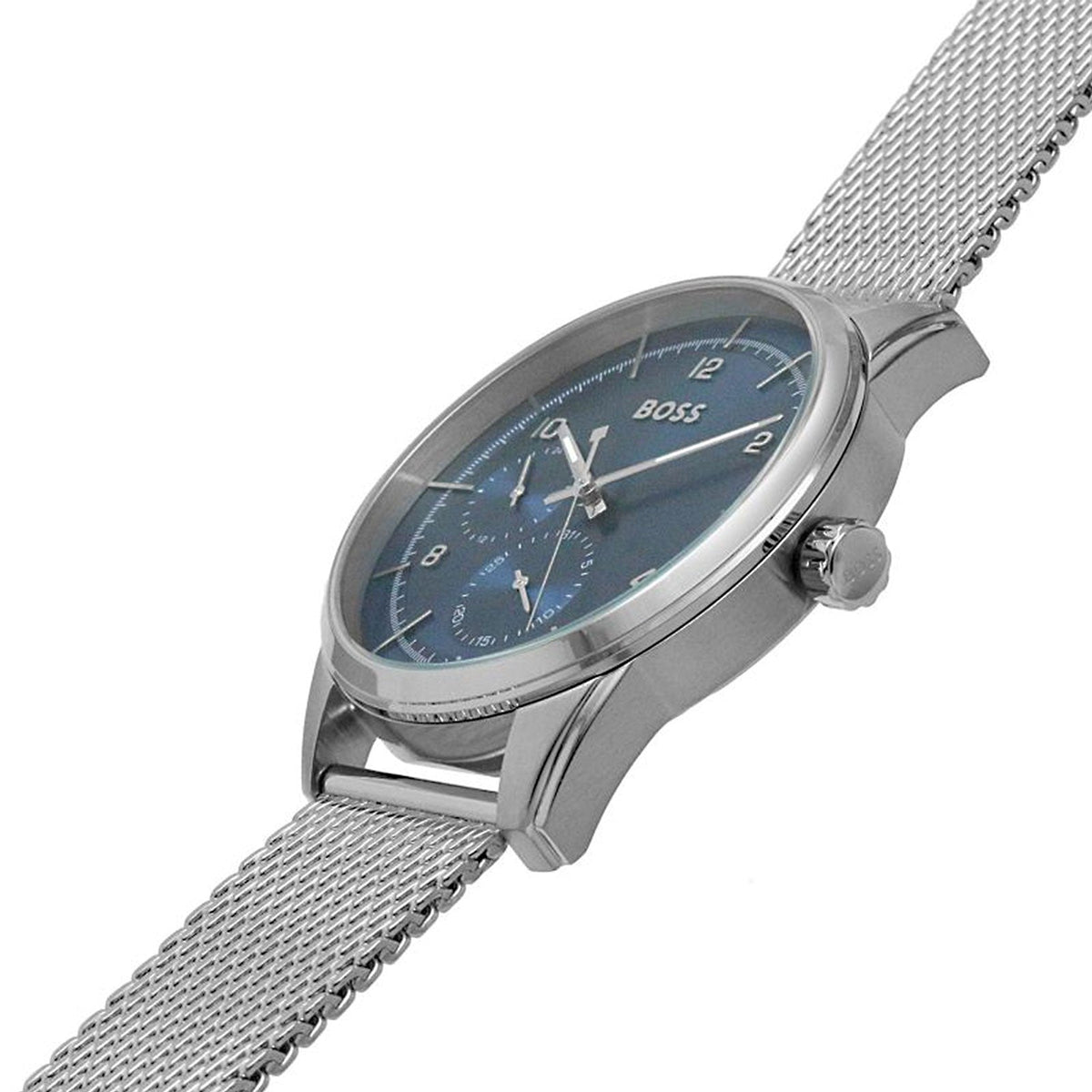  Shop Authentic Hugo Boss Sophio Blue Dial Silver Mesh Bracelet Watch for Men - 1513942 - Luxxuri