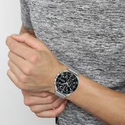  Shop Authentic Hugo Boss Ocean Edition Black Dial Silver Mesh Bracelet Watch for Men - 1513701 - Luxxuri