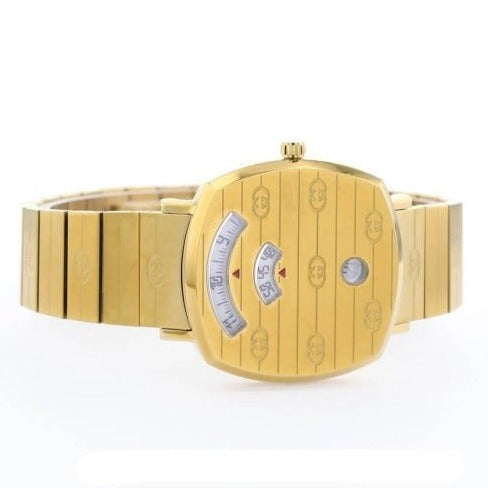  Shop Authentic Gucci Grip Yellow Gold Dial Yellow Gold Steel Strap Unisex Watch -  YA157403 - Luxxuri
