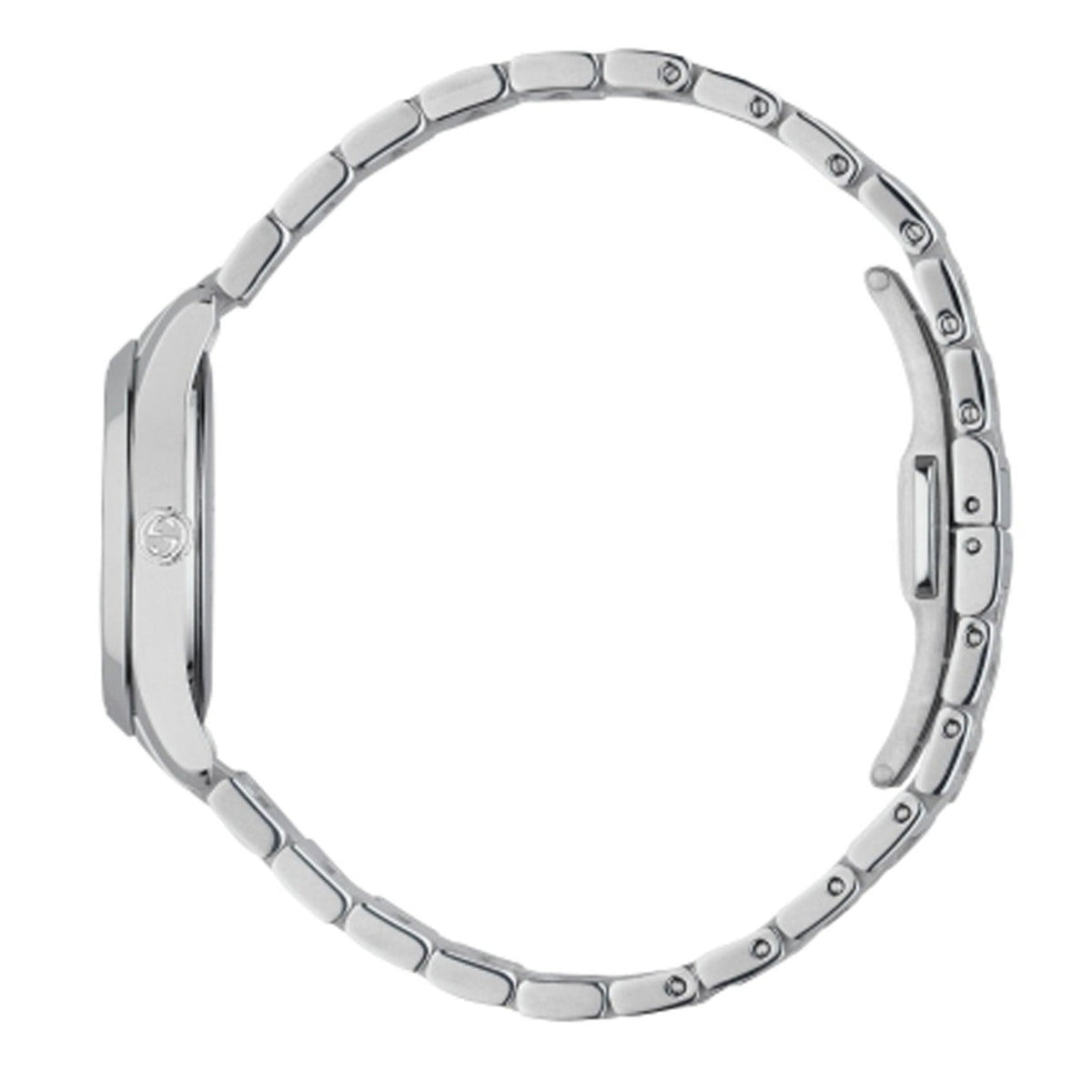  Shop Authentic Gucci GG2570 Diamonds Black Dial Silver Steel Strap Watch For Women - YA142503 - Luxxuri