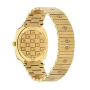  Shop Authentic Gucci Grip Quartz Yellow Gold Dial Gold Steel Strap Unisex Watch - YA157409 - Luxxuri