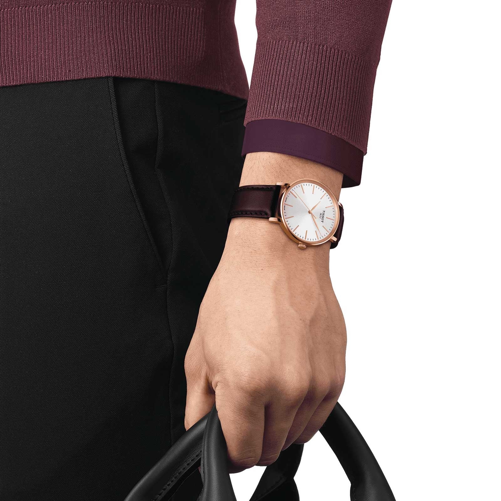  Shop Authentic Tissot Everytime Gent Silver Dial Brown Leather Strap Watch for Men - T143.410.36.011.00 - Luxxuri