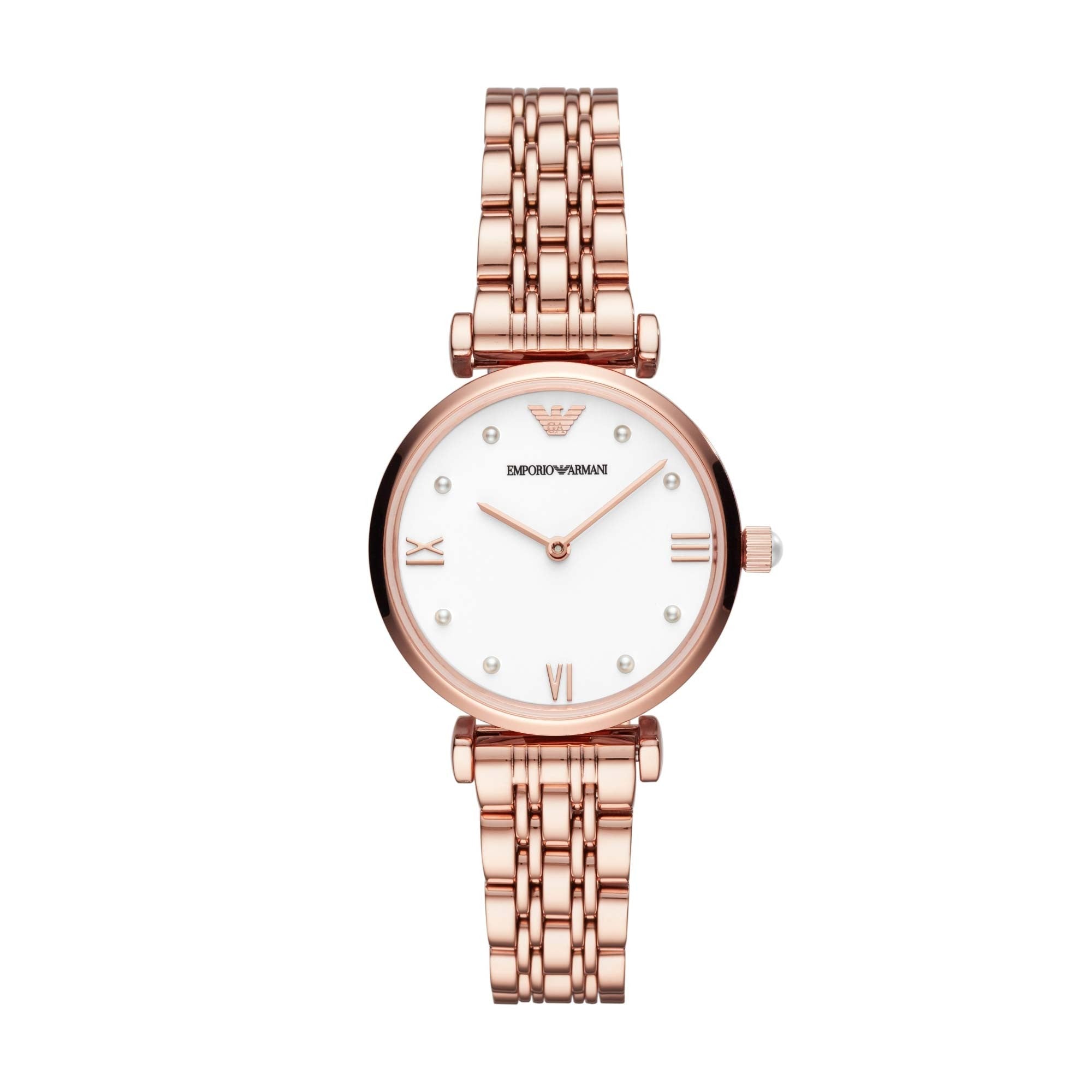  Shop Authentic Emporio Armani Gianni T-Bar Quartz White Dial Rose Gold Steel Strap Watch For Women - AR11267 - Luxxuri
