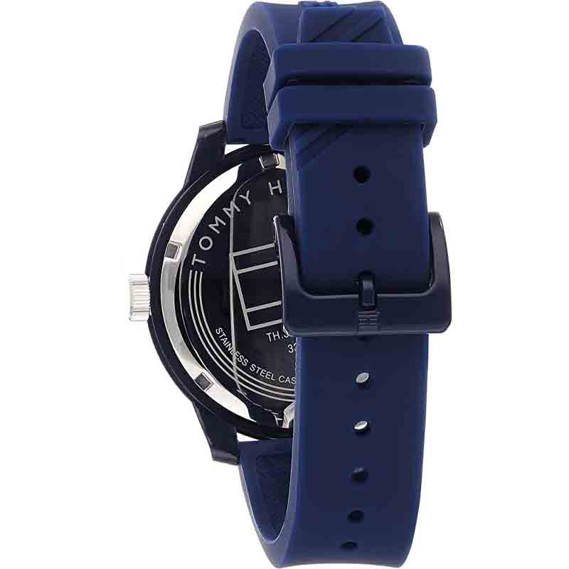  Shop Authentic Tommy Hilfiger Denim Quartz Blue Dial Blue Rubber Strap Watch for Men - 1791482 - Luxxuri