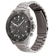 Shop Authentic Tommy Hilfiger Larson Chronograph Grey Dial Silver Steel Strap Watch For Men - 1791918 - Luxxuri