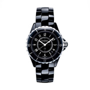  Shop Authentic Chanel J12 Quartz Ceramic Black Dial Black Steel Strap Watch for Women - J12 H0682 - Luxxuri