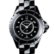  Shop Authentic Chanel J12 Diamonds Black Dial Black Steel Strap Watch for Women - J12 H2569 - Luxxuri