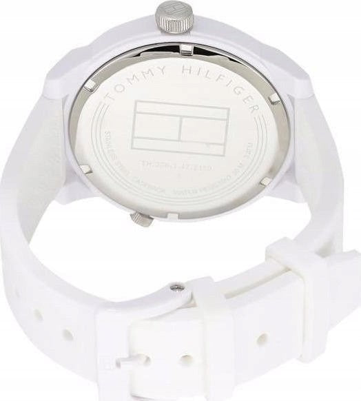  Shop Authentic Tommy Hilfiger Denim White Dial White Rubber Strap Watch for Men - 1791324 - Luxxuri