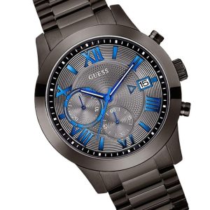  Shop Authentic Guess Atlas Quartz Grey Dial Grey Steel Strap Watch For Men - W0668G2 - Luxxuri