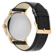  Shop Authentic Guess Delancy Quartz Silver Dial Black Leather Strap Watch For Men - W0870G2 - Luxxuri