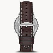  Shop Authentic Fossil Neutra Minimalist Moonphase Silver Dial Brown Leather Strap Watch for Men - FS5905 - Luxxuri