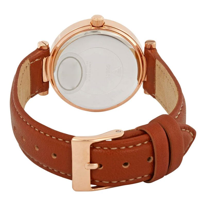  Shop Authentic Guess Park Avenue Blue Dial Brown Leather Strap Watch for Women - W0838L2 - Luxxuri