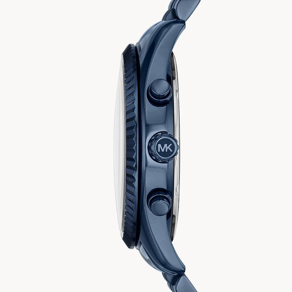  Shop Authentic Michael Kors Lexington Chronograph Blue Dial Blue Steel Strap Watch for Men - MK8480 - Luxxuri