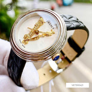  Shop Authentic Versace Virtus Quartz White Dial Black Leather Strap Watch For Women - VET300421 - Luxxuri